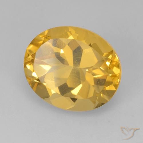 Citrino Dorado claro natural de 4.43 ct, Ovalada, VVS-VS