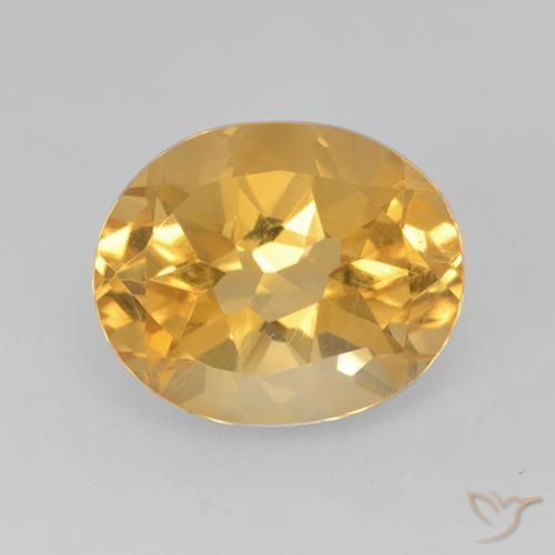 5.13ct Natural Dorado oscuro Citrino, Ovalada, VVS-VS