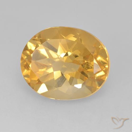 Citrino Dorado oscuro natural de 5.13 ct, Ovalada, VVS-VS