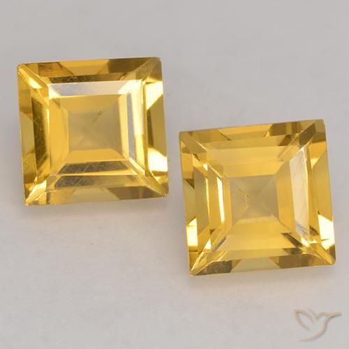 3.27ctw Natural Dorado claro Citrino, Cuadrado, VS