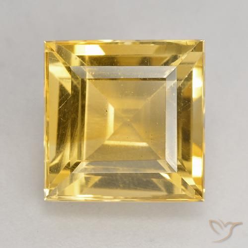 3.57ct Natural Dorado Citrino, Cuadrado, VS