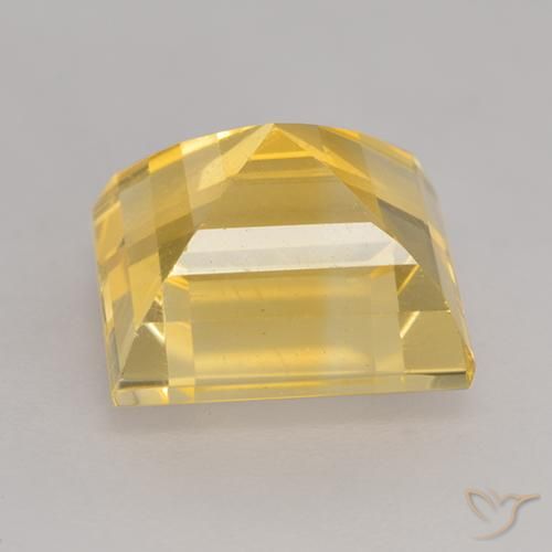 Citrino Dorado natural de 3.57 ct, Cuadrado, VS