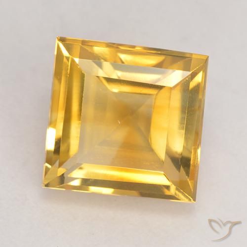 3.30ct Natural Dorado Citrino, Cuadrado, VVS-VS