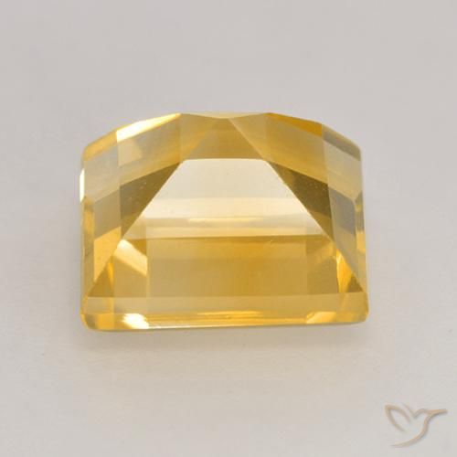 Citrino Dorado natural de 3.30 ct, Cuadrado, VVS-VS