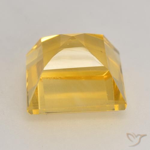 Citrino Dorado natural de 3.44 ct, Cuadrado, VVS-VS
