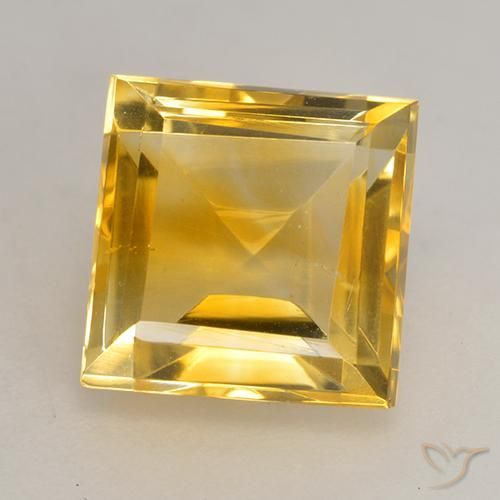 3.43ct Natural Dorado Citrino, Cuadrado, VS