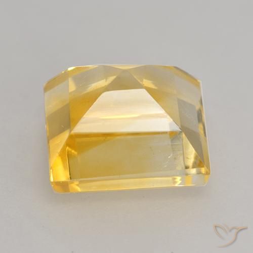 Citrino Dorado natural de 3.43 ct, Cuadrado, VS
