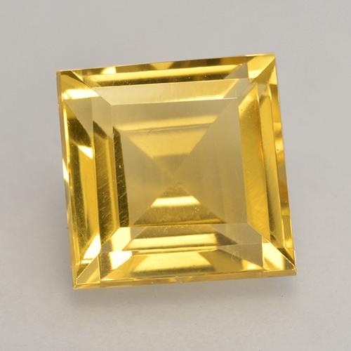 Citrino dorado natural de 3,72 ct, cuadrado, VVS-VS