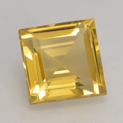 Citrino dorado natural de 3,72 ct, cuadrado, VVS-VS