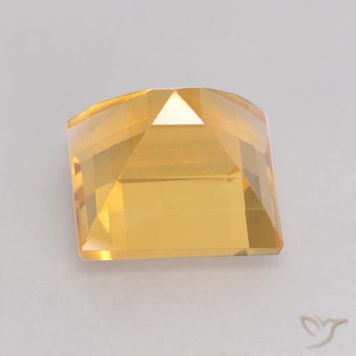 Citrino Dorado claro natural de 3.68 ct, Cuadrado, VS