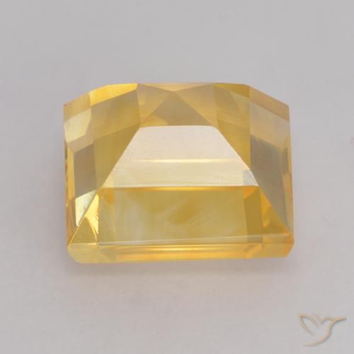Citrino Dorado medio natural de 3.59 ct, Cuadrado, VS
