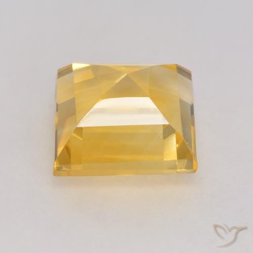 Citrino Dorado natural de 3.56 ct, Cuadrado, VVS-VS