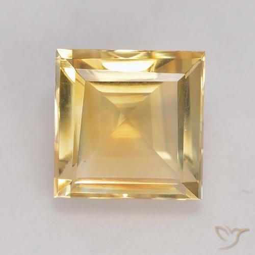 3.43ct Natural Oro Citrino, Cuadrado, VVS-VS