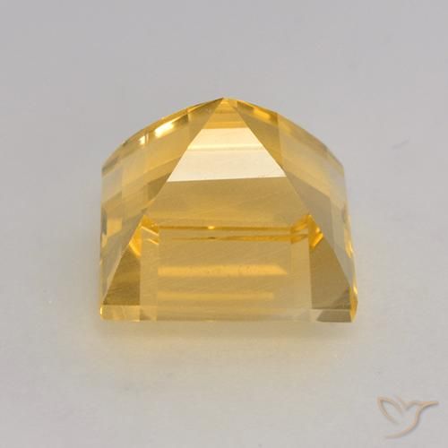 Citrino Dorado medio natural de 3.75 ct, Cuadrado, VS