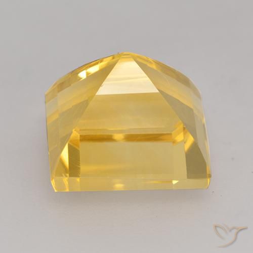 Citrino Dorado medio natural de 3.66 ct, Cuadrado, VVS-VS