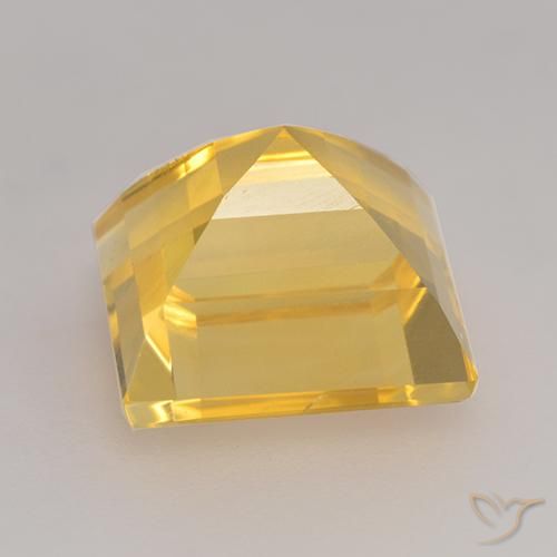 Citrino Dorado claro natural de 3.55 ct, Cuadrado, VS