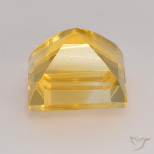 Citrino Dorado claro natural de 3.71 ct, Cuadrado, VS