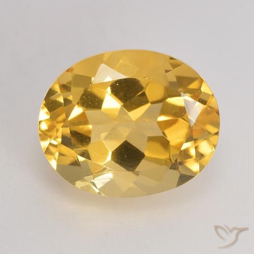3.77ct Natural Dorado medio Citrino, Ovalada, VVS-VS