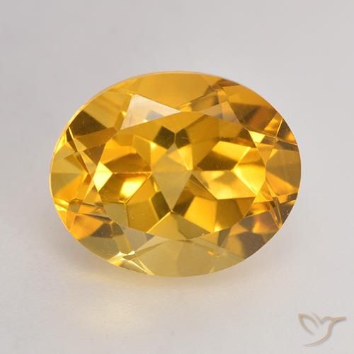 3.71ct Natural Naranja dorado Citrino, Ovalada, VVS-VS