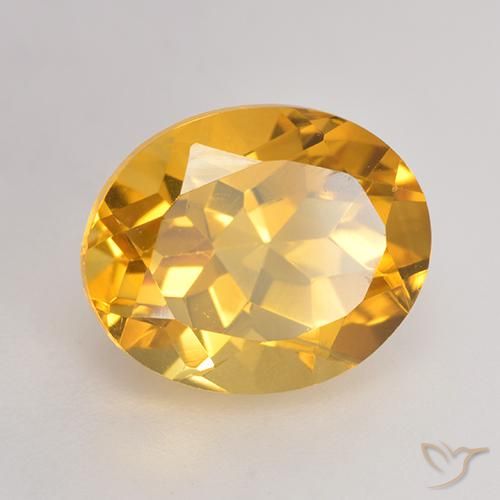 Citrino Naranja dorado natural de 3.71 ct, Ovalada, VVS-VS