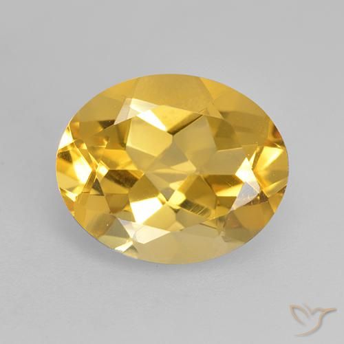3.33ct Natural Dorado Citrino, Ovalada, VVS-VS