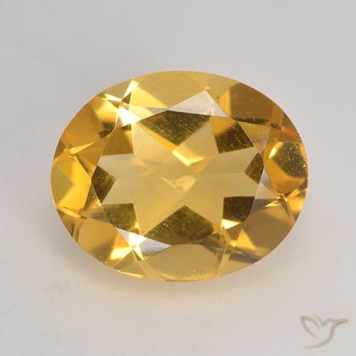 3.12ct Natural Naranja dorado intenso Citrino, Ovalada, VVS-VS