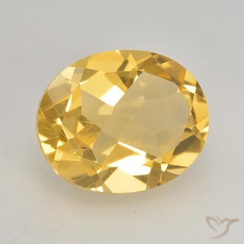 Citrino Dorado natural de 3.28 ct, Ovalada, VVS-VS