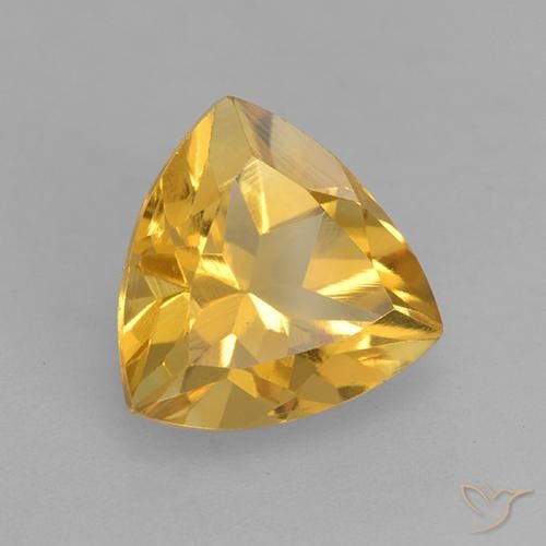 Citrino Dorado medio natural de 2.26 ct, Trillón, VVS-VS