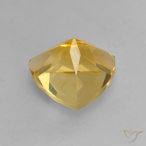 Citrino Dorado medio natural de 2.26 ct, Trillón, VVS-VS