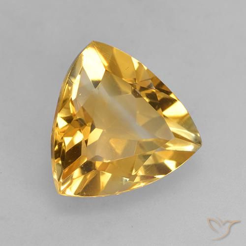Citrino Naranja dorado intenso natural de 2.47 ct, Trillón, VVS-VS