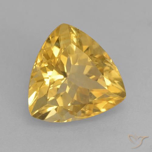 Citrino Dorado medio natural de 2.35 ct, Trillón, VVS-VS