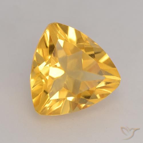 Citrino Dorado medio natural de 2.22 ct, Trillón, VVS-VS