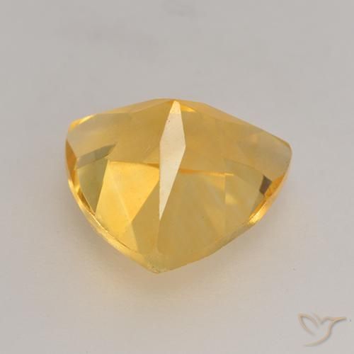 Citrino Dorado medio natural de 2.22 ct, Trillón, VVS-VS
