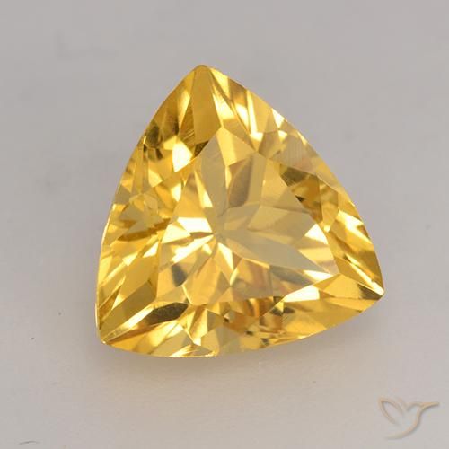 Citrino Dorado medio natural de 2.24 ct, Trillón, VVS-VS