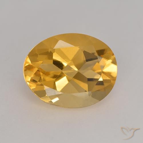 3.14ct Natural Dorado naranja Citrino, Ovalada, VVS-VS