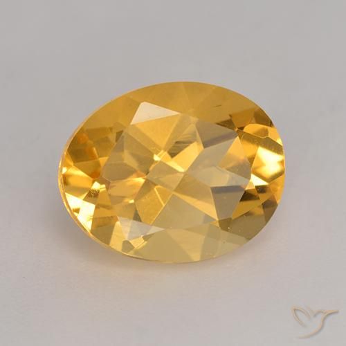 Citrino Dorado naranja natural de 3.14 ct, Ovalada, VVS-VS