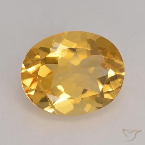 3.17ct Natural Dorado naranja Citrino, Ovalada, VVS-VS