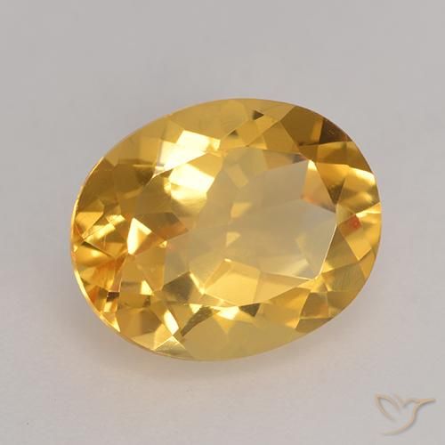 Citrino Dorado naranja natural de 3.17 ct, Ovalada, VVS-VS