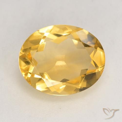 3.06ct Natural Dorado medio Citrino, Ovalada, VVS-VS