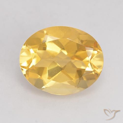 3.43ct Natural Naranja dorado Citrino, Ovalada, VVS-VS