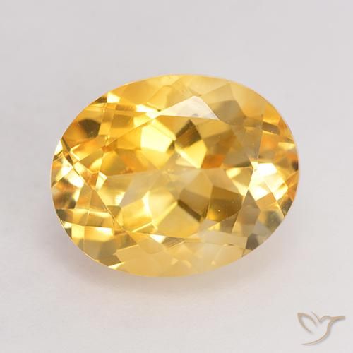 4.00ct Natural Dorado medio Citrino, Ovalada, VVS-VS
