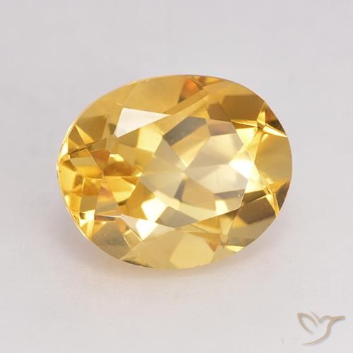 Citrino Dorado natural de 3.33 ct, Ovalada, VVS-VS