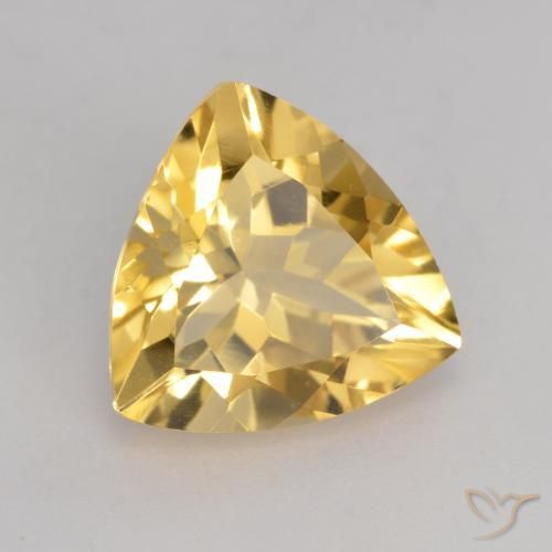 Citrino Dorado medio natural de 2.20 ct, Trillón, VVS-VS