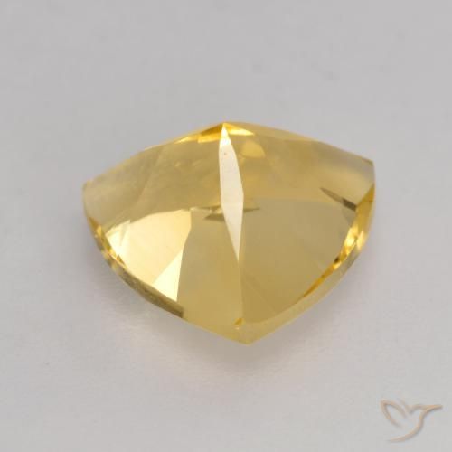 Citrino Dorado medio natural de 2.20 ct, Trillón, VVS-VS