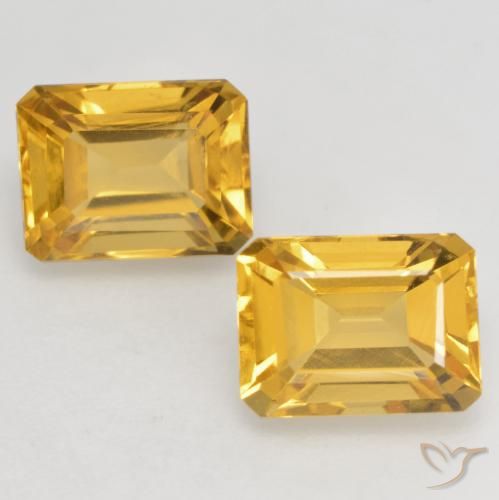 3.35ctw Natural Dorado claro Citrino, corte esmeralda, VVS-VS