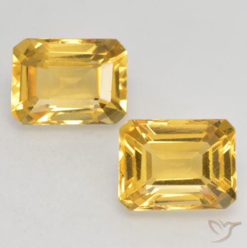 3.20ctw Natural Dorado claro Citrino, corte esmeralda, VVS-VS