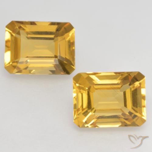 3.21ctw Natural Dorado Citrino, corte esmeralda, VVS-VS