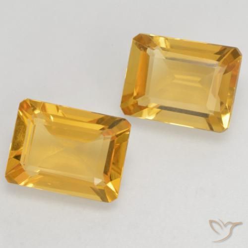 Gemas de Citrino Naranja dorado intenso natural de 2.71 ct, Corte Octágono / Esmeralda, VVS-VS