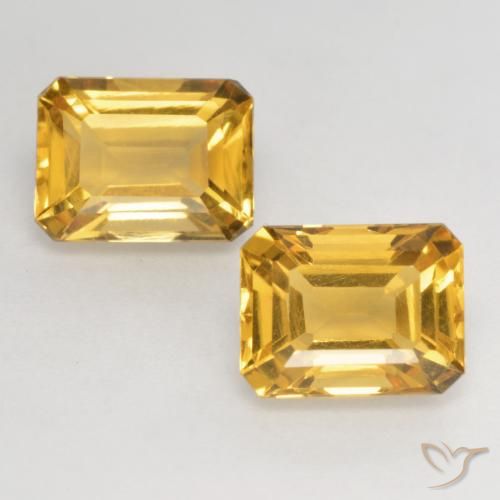 3.33ctw Natural Dorado intenso Citrino, corte esmeralda, VVS-VS