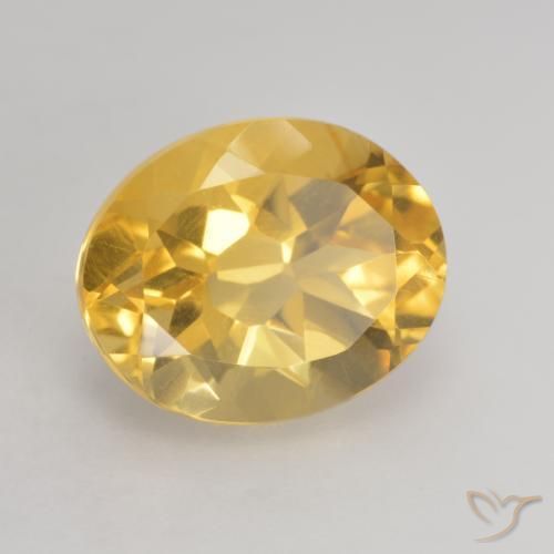 Citrino Dorado natural de 3.68 ct, Ovalada, VVS-VS